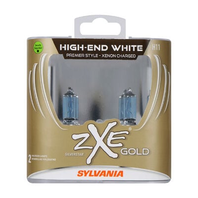 SYLVANIA H11 SilverStar zXe Gold Halogen Headlight Bulb, 2 Pack